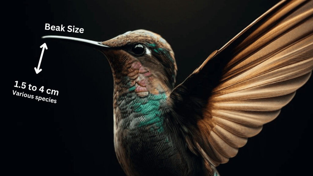 Hummingbird beak size